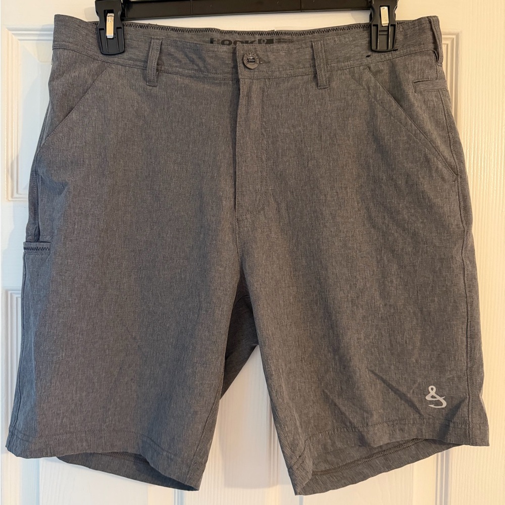 Men's Gray Flat Front Shorts - Lightweight Casual